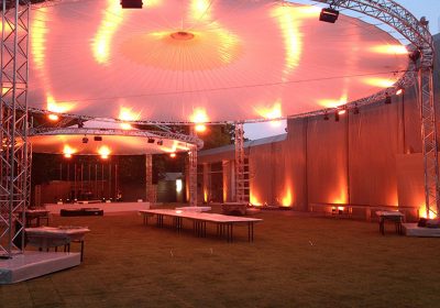 Sonnensegel, Baumbestand, Eventplanung, Dekoration, Gala, Dinner,